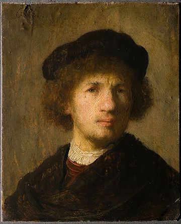 Rembrandt, self-portrait, c. 1630, National Museum, Stockholm