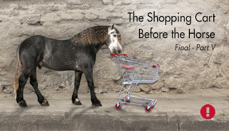 the shopping cart before the horse